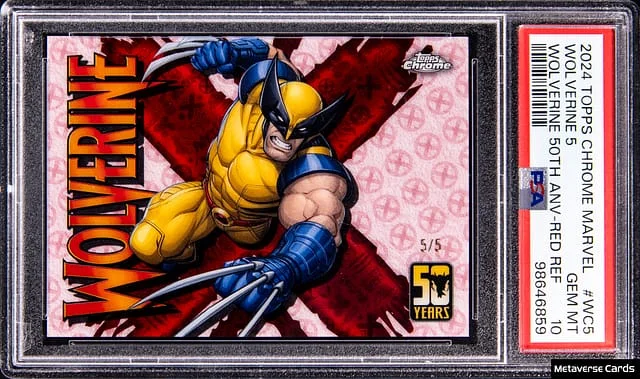 2024 Topps Chrome Wolverine 5 Marvel 0th Anniversary Red Refractor #WC-5 card image