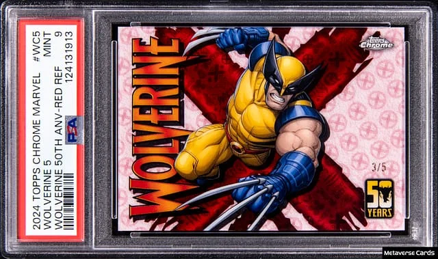 2024 Topps Chrome Wolverine Marvel 50th Anniversary Red Refractor #WC-5 card image