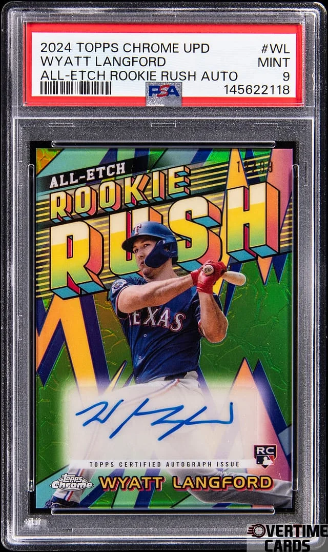 2024 Topps Chrome Wyatt Langford All-Etch Rush Autograph #CURR-WL card image
