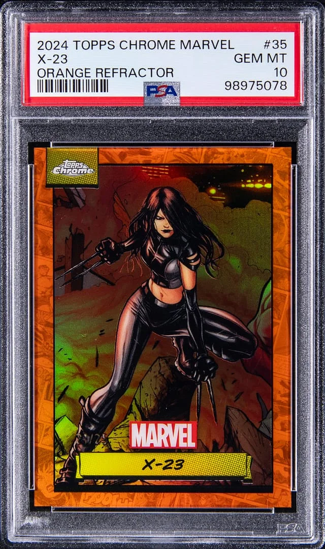 2024 Topps Chrome X-23 Marvel Orange Refractor #35 card image