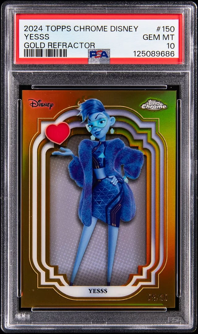 2024 Topps Chrome Yesss Disney Gold Refractor #150 card image