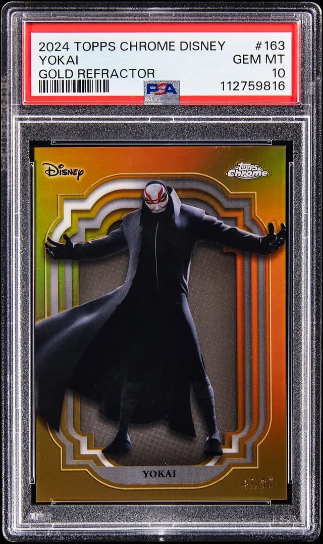 2024 Topps Chrome Yokai Disney Gold Refractor #163 card image
