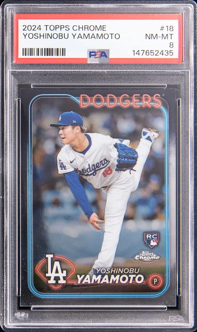2024 Topps Chrome Yoshinobu Yamamoto #18 card image