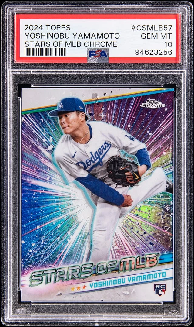2024 Topps Chrome Yoshinobu Yamamoto Stars Of MLB Chrome #CSMLB-57 card image