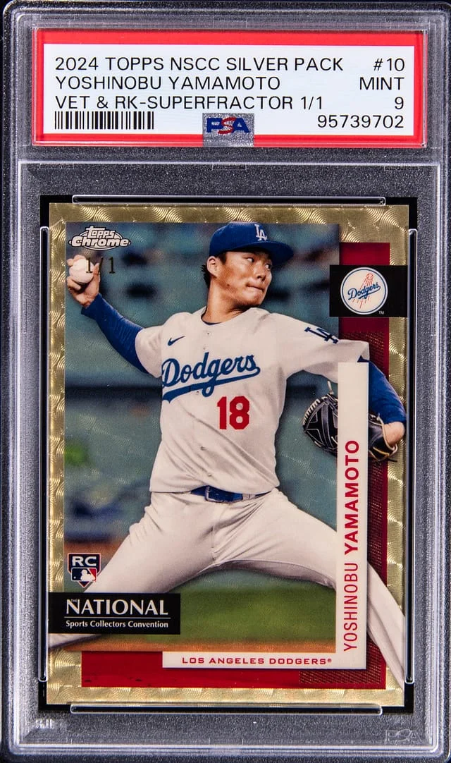 2024 Topps Chrome Yoshinobu Yamamoto NSCC Silver Pack Veterans & Rookies SuperFractor #MLB-10 card image
