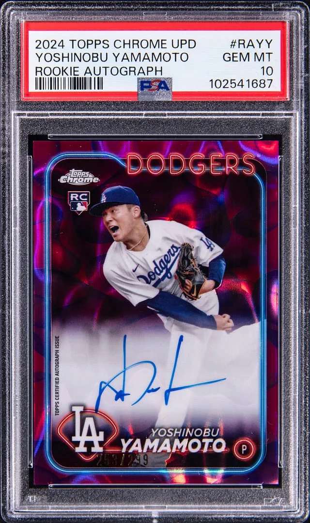 2024 Topps Chrome Yoshinobu Yamamoto Autograph #RA-YY card image