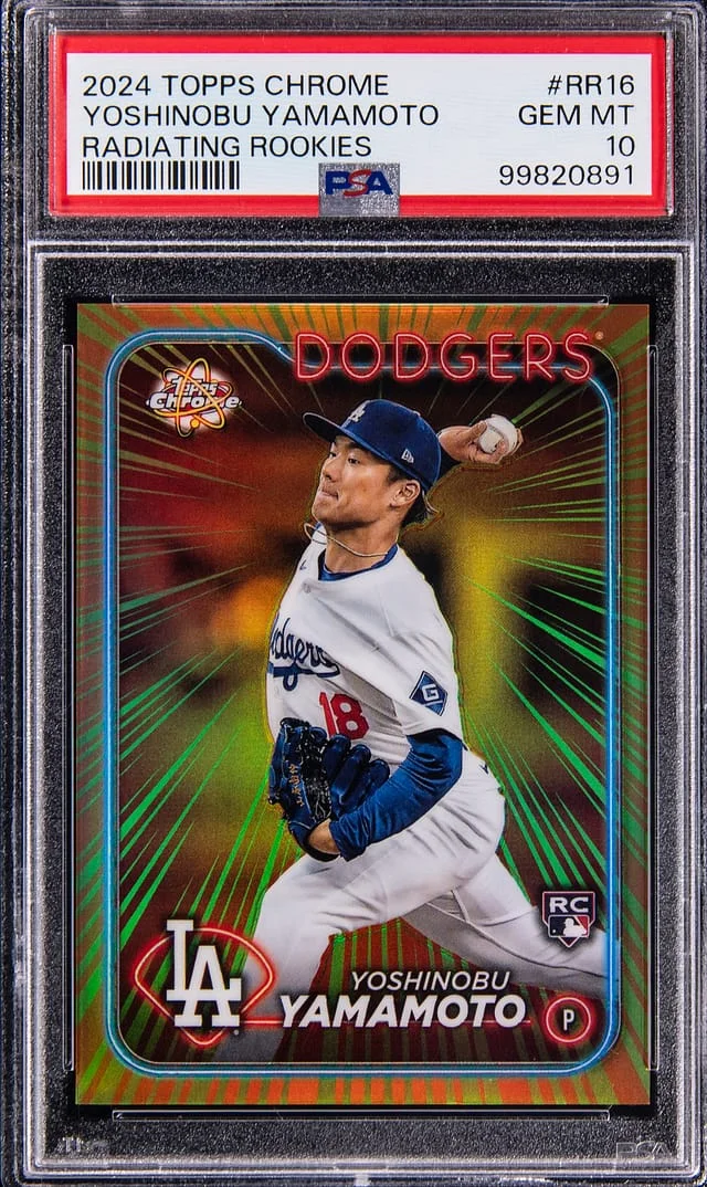 2024 Topps Chrome Yoshinobu Yamamoto Radiation Rookies #RR-16 card image