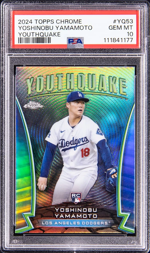 2024 Topps Chrome Yoshinobu Yamamoto Youthquake #YQ-53 card image