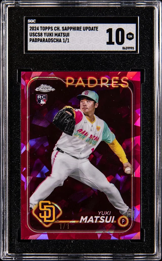 2024 Topps Chrome Yuki Matsui Update Padparadscha #USCS8 card image