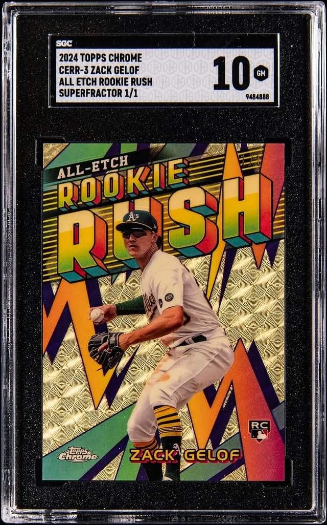 2024 Topps Chrome Zack Gelof All Etch Rush SuperFractor #CERR-3 card image