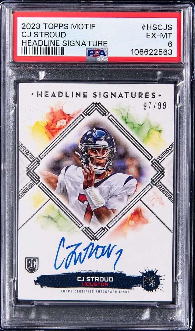 2024 Topps C.J. Stroud Motif Headline Signatures #HS-CJS card image