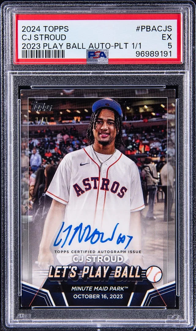2024 Topps C.J. Stroud 2023 Let's Play Ball Autograph Platinum #PBA-CJS card image