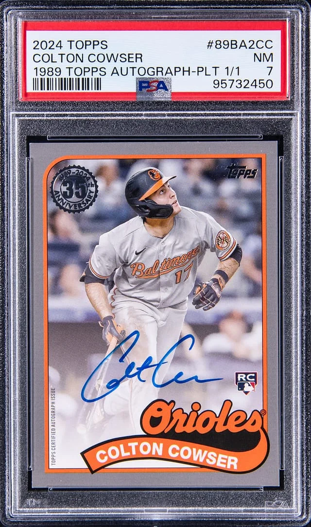 2024 Topps Colton Cowser 1989 Topps Autograph Platinum #89BA2CC card image