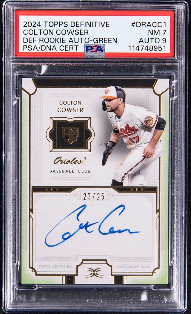 2024 Topps Colton Cowser Definitive Autograph Green #DRA-CC1 card image