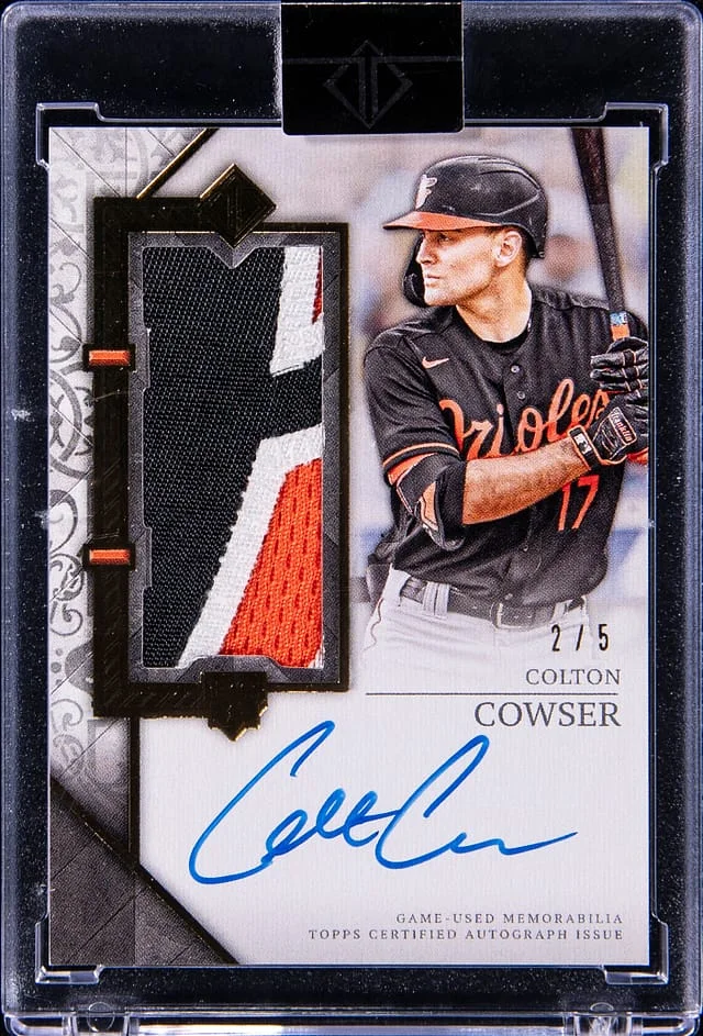 2024 Topps Colton Cowser Transcendent Collection Showcase Patch Autograph Variation #RSPA-CC card image
