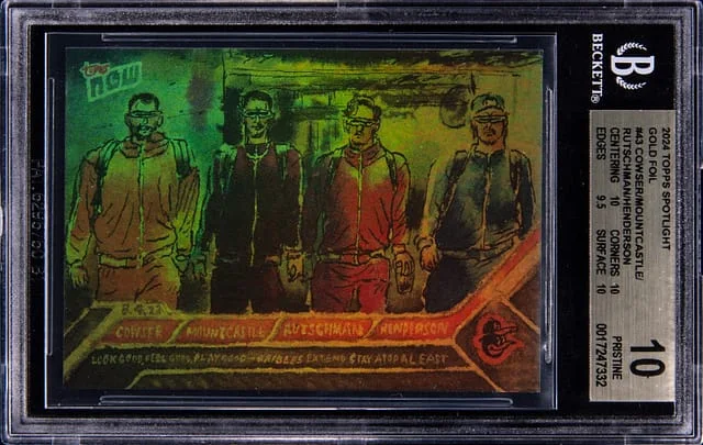 2024 Topps Colton Cowser/Ryan Mountcastle/Adley Rutschman/Gunnar Henderson Spotlight Gold Foil #43 card image