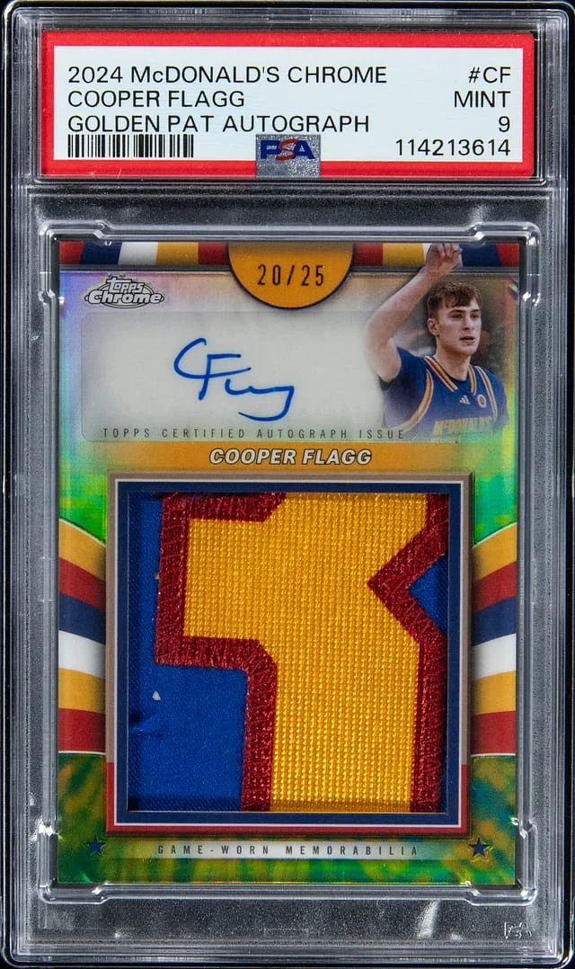 2024 Topps Cooper Flagg McDonald's Chrome Golden Patch Autographs #GPA-CF card image