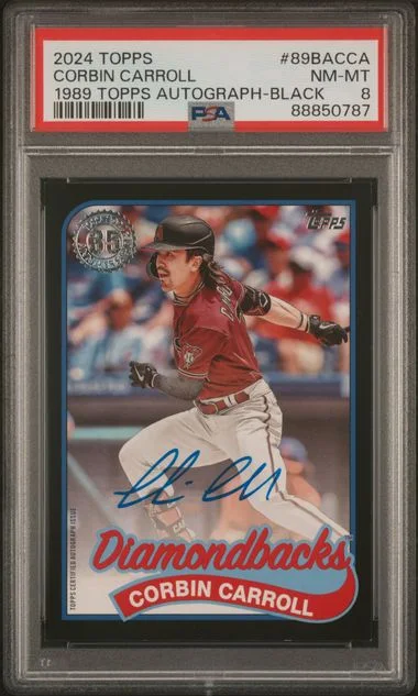 2024 Topps Corbin Carroll 1989 Topps Baseball Autographs Black #89BACCA card image