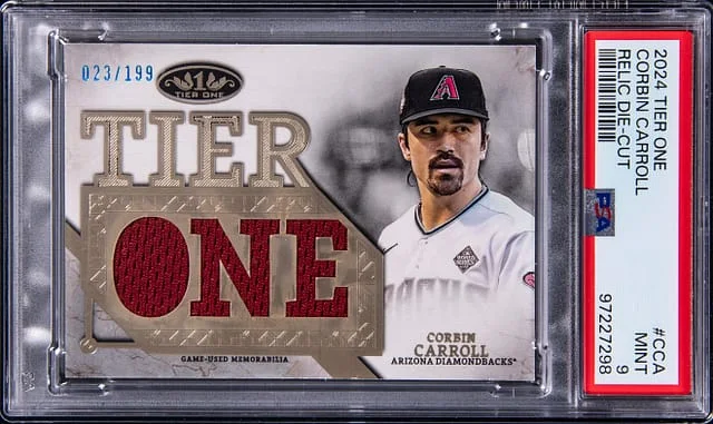 2024 Topps Corbin Carroll Tier One Relic Die-Cut #CCA card image