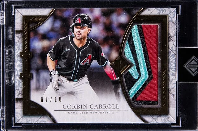 2024 Topps Corbin Carroll Patch Card - Topps Encased Transcendent Collection Jumbo Patch #JPC-CCA card image