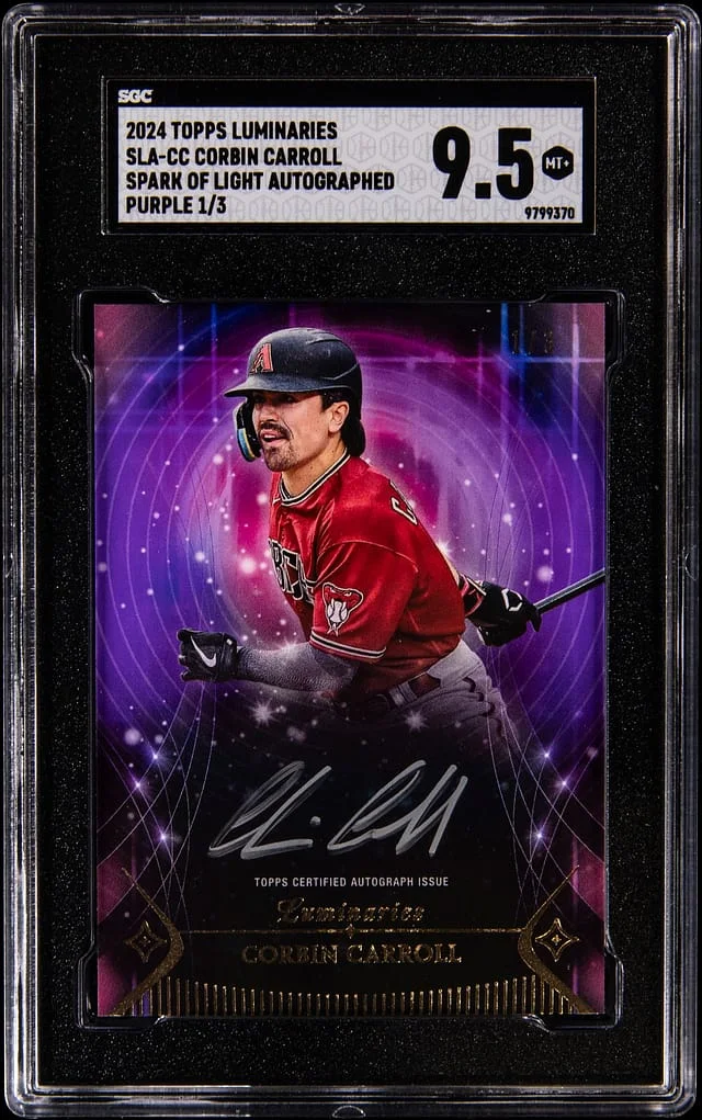 2024 Topps Corbin Carroll Luminaries Spark of Light Autographs Purple #SLA-CC card image