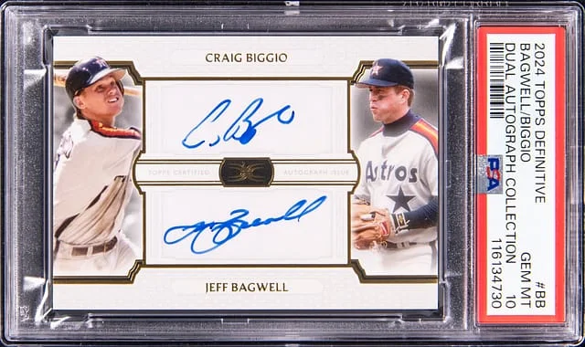 2024 Topps Craig Biggio/Jeff Bagwell Dual Definitive Dual Autograph Collection #BB card image