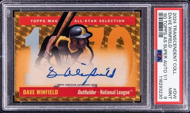 2024 Topps Dave Winfield Transcendent Collection 1960 Topps All-Star SuperFractor Autograph #60ASA-DW card image