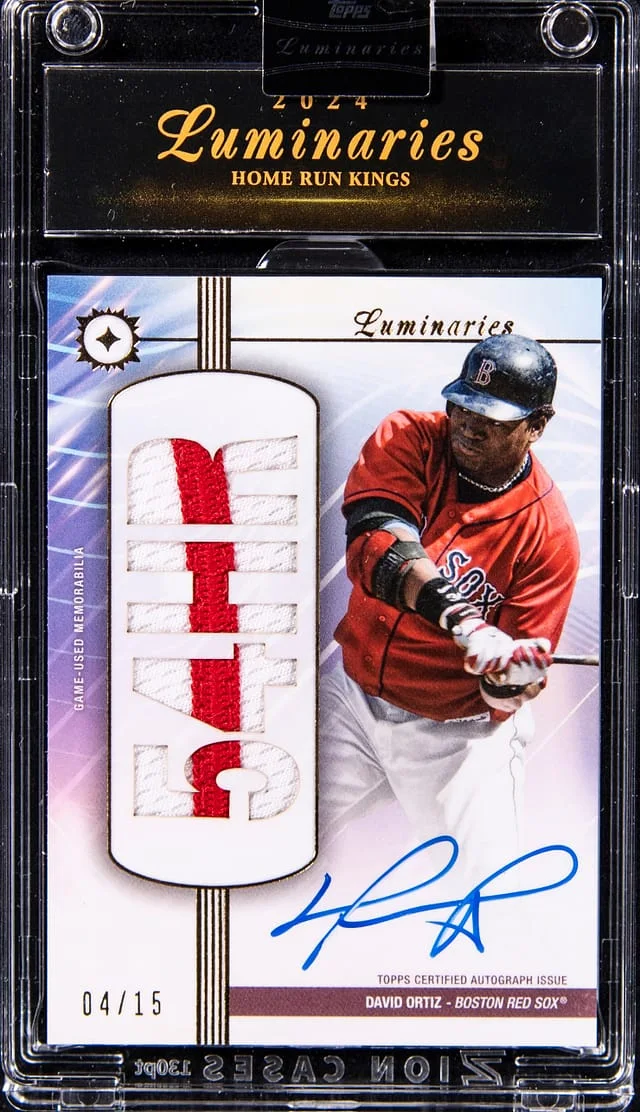 2024 Topps David Ortiz Luminaries Home Run Kings Autograph Patch #HRKAP-DO card image