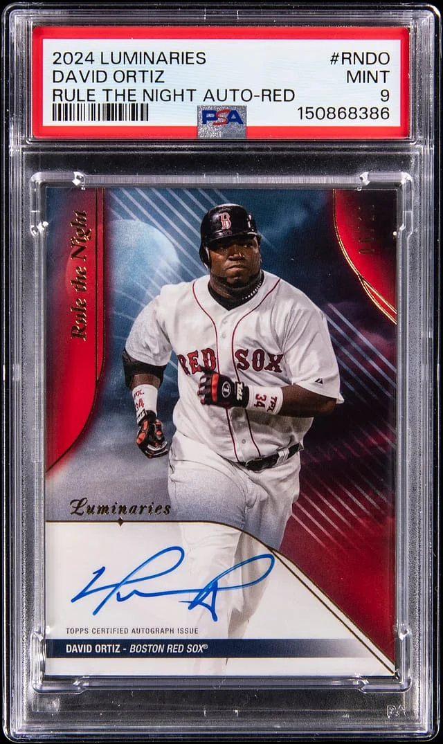 2024 Topps David Ortiz Luminaries Rule the Night Autograph Red #RN-DO card image