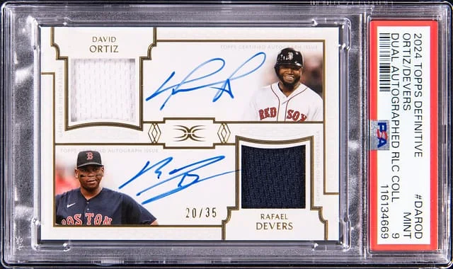 2024 Topps David Ortiz/Rafael Devers Definitive Daul Autographed Relic Collection #DAROD card image