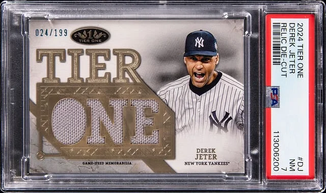 2024 Topps Derek Jeter Tier One Relic Die-Cut #T1RD-DJ card image