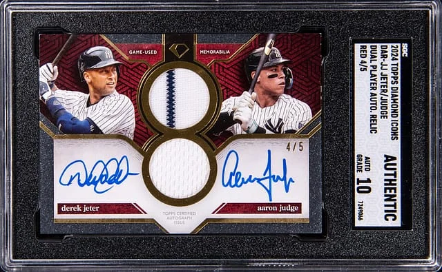 2024 Topps Derek Jeter/Aaron Judge Dual Diamond Icons Dual Player Autograph #DAR-JJ card image