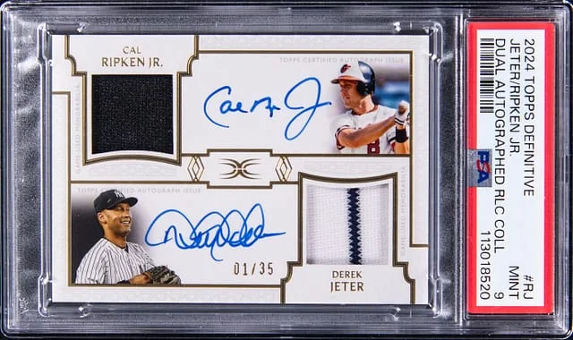 2024 Topps Derek Jeter/Cal Ripken Jr. Definitive Dual Autographed Relic Collection #DAR-RJ card image