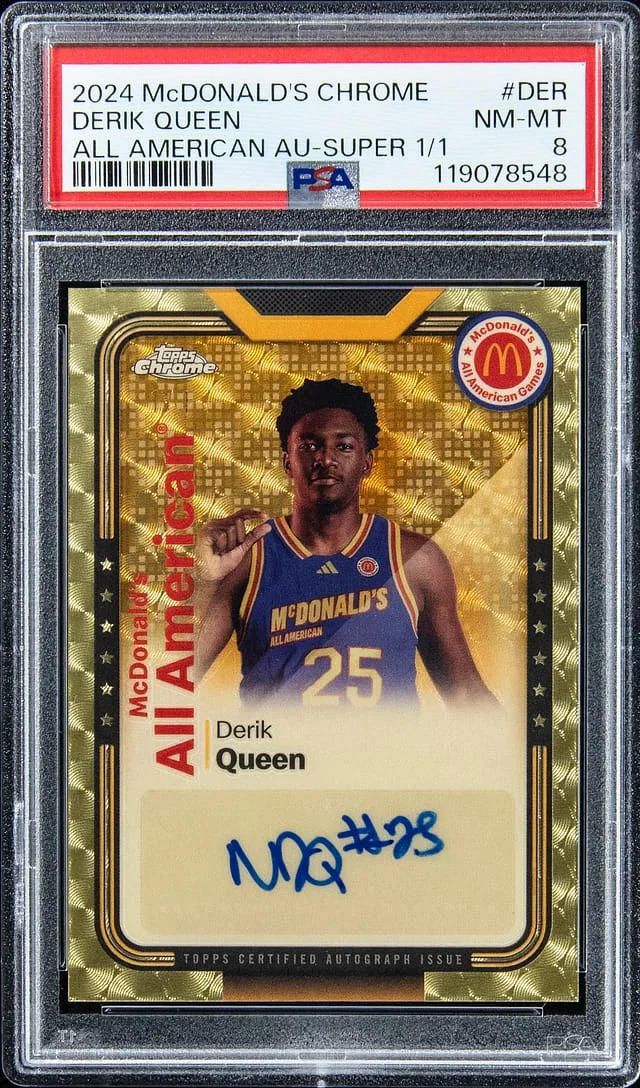 2024 Topps Derik Queen McDonald's Chrome All-American Autographs SuperFractor #SMS-DER card image