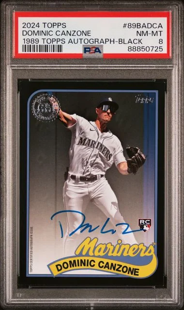 2024 Topps Dominic Canzone 1989 Topps Baseball Autographs Black #89BADCA card image