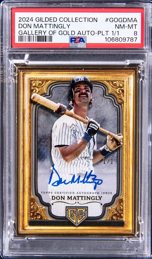 2024 Topps Don Mattingly Gilded Collection Gallery of Gold Autograph Platinum #GOG-DMA card image