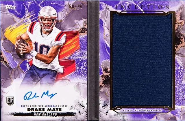 2024 Topps Drake Maye Inception Genesis Autograph #ARBC-DM card image