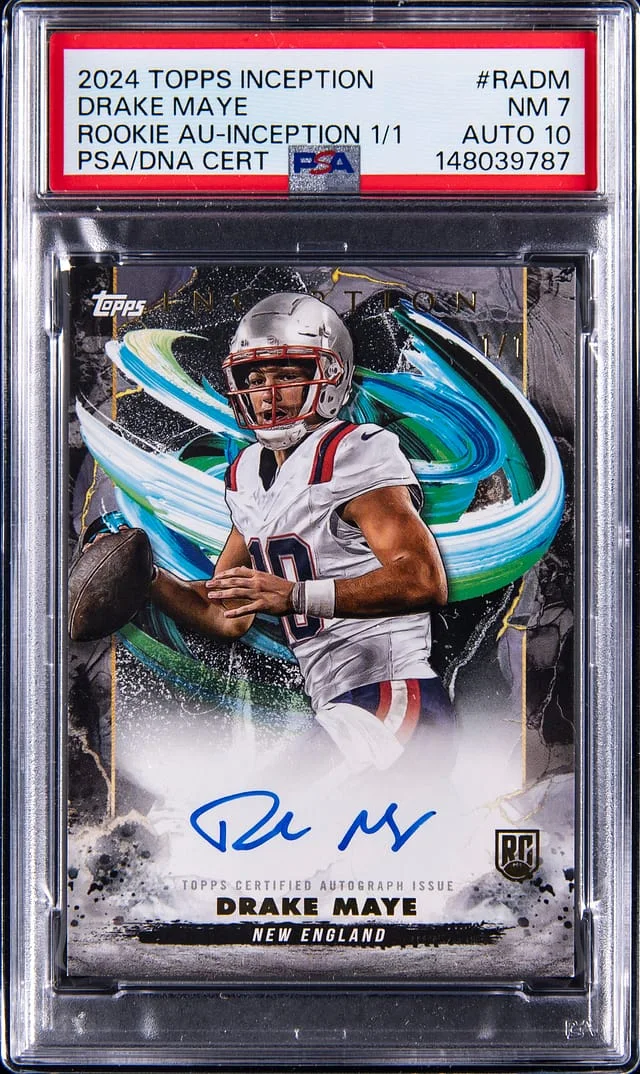 2024 Topps Drake Maye Inception Autographs Inception #RA-DM card image