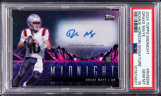 2024 Topps Drake Maye Midnight Horizon Signature #RHS-DM card image
