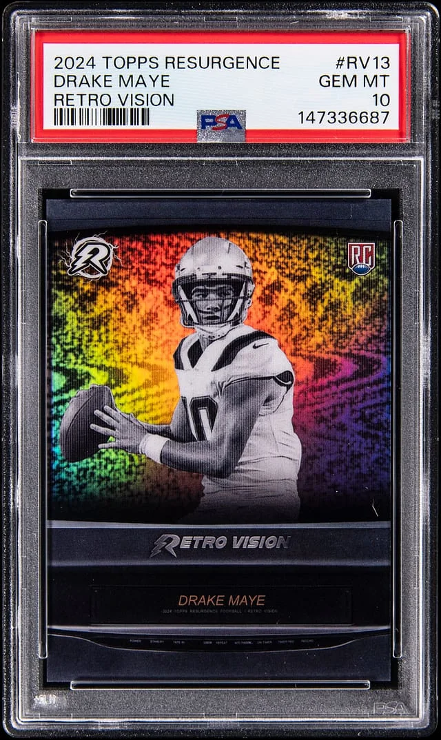 2024 Topps Drake Maye Resurgence Retro Vision #RV-13 card image