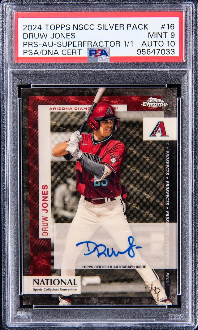 2024 Topps Druw Jones NSCC Silver Pack Prospect Autographs SuperFractor #TP-16 card image
