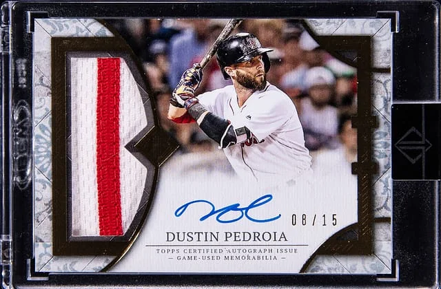 2024 Topps Dustin Pedroia Transcendent Collection Patch Autograph #TCPA-DP card image