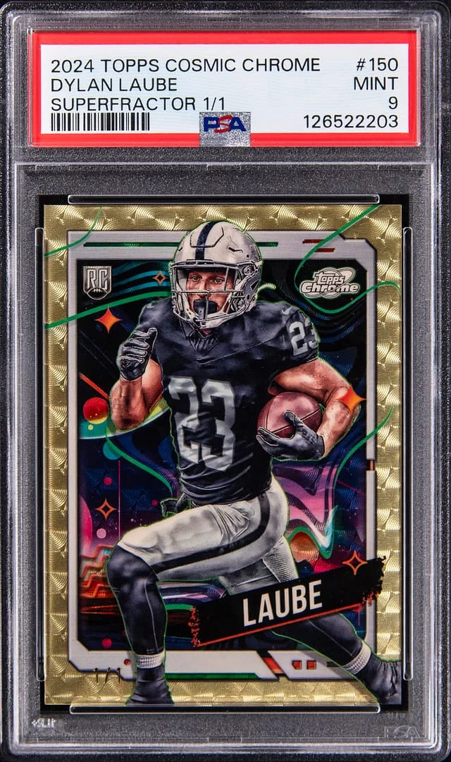 2024 Topps Dylan Laube Cosmic Chrome SuperFractor #150 card image