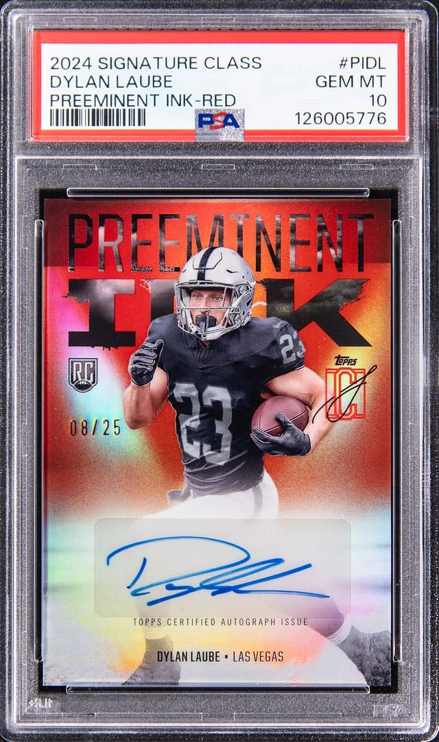 2024 Topps Dylan Laube Signature Class Preeminent Ink Red #PI-DL card image