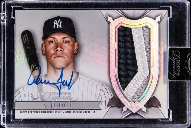 2024 Topps Dynasty Aaron Judge Autograph Patch Silver #DAP-AJ1 card image