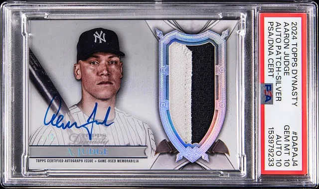 2024 Topps Dynasty Aaron Judge Autograph Patch Silver #DAP-AJ4 card image