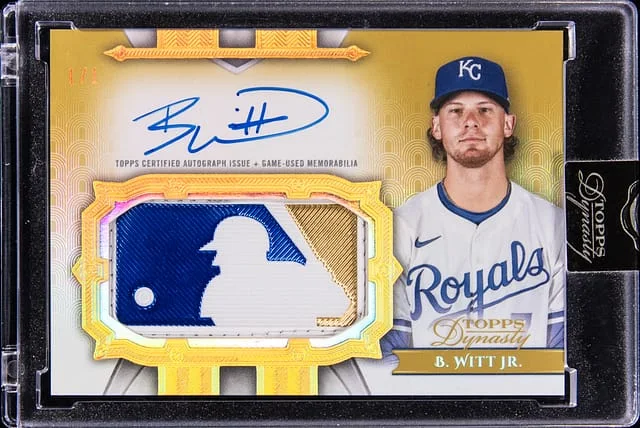2024 Topps Dynasty Bobby Witt Jr. Autographed MLB Logo Patch #AMLP-BW card image