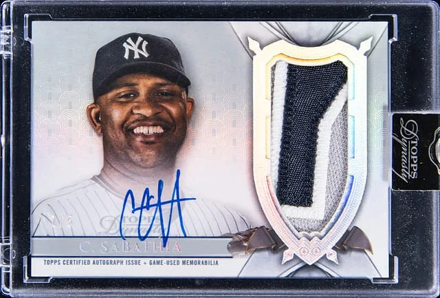 2024 Topps Dynasty CC Sabathia Autograph Patch #DAP-CSA2 card image