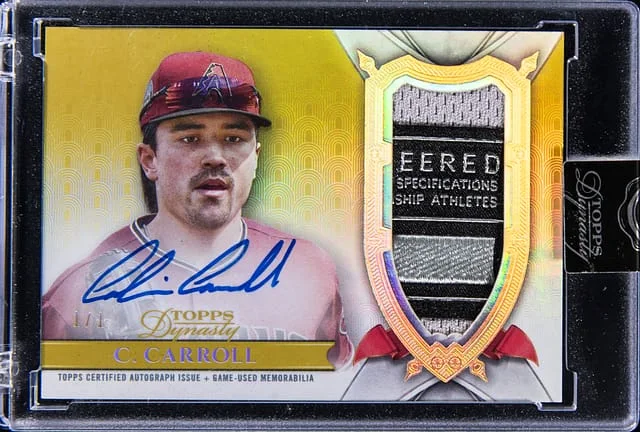 2024 Topps Dynasty Corbin Carroll Autograph Patch Gold #DAP-CC7 card image