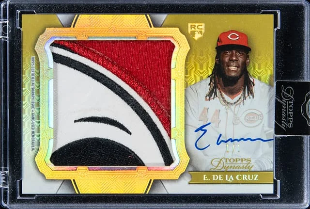 2024 Topps Dynasty Elly De La Cruz Autographed Jumbo Patch Gold #AJP-ED card image